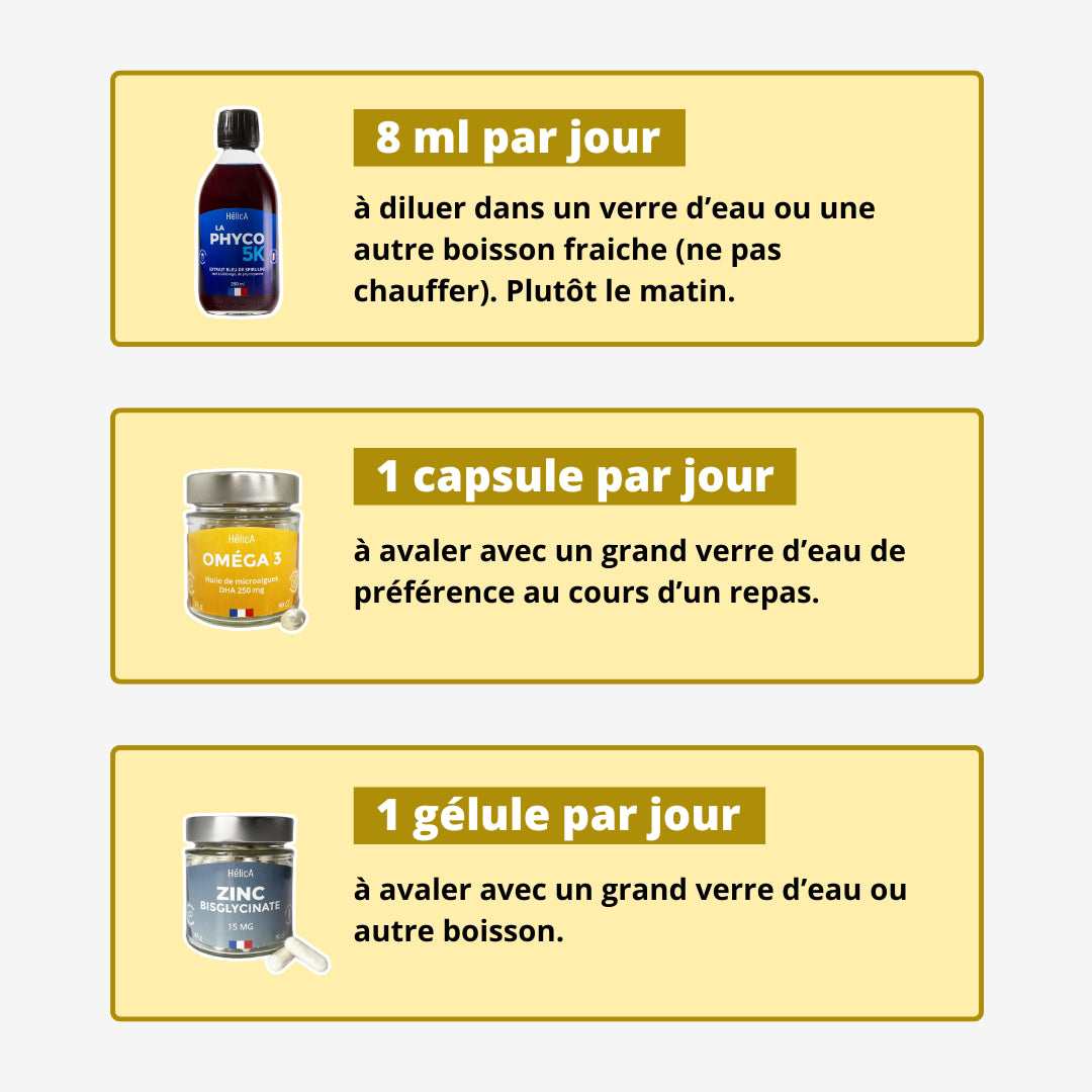 Conseils de consommation du pack concentration