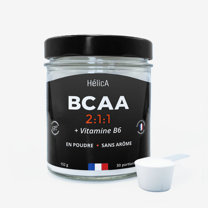 Pot de BCAA 2:1:1 + Vitamine B6 en poudre sans arôme