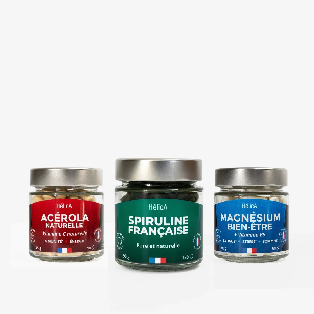 Pack Energie 45 jours Spiruline , magnésium, Acérola