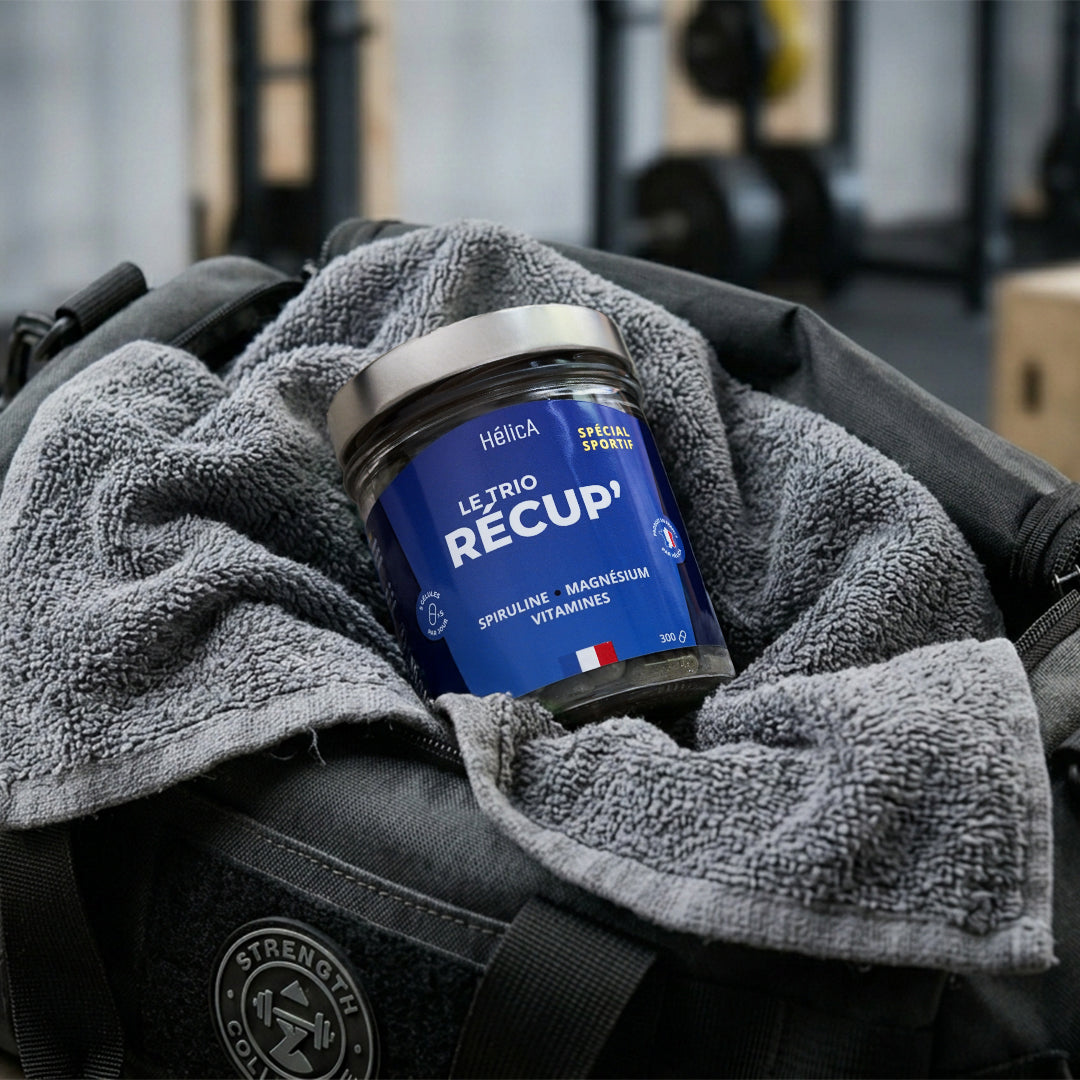 Pot de Trio Récup' dans un sac de sport