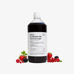 Format économique phycocyanine aromatisée fruits rouges bouteille d'un litre